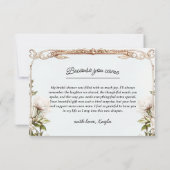 Elegante Parels en Prosecco Bedankkaart (Achterkant)