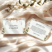 Elegante Parels en Prosecco Bedankkaart