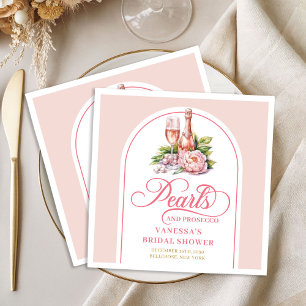 Elegante Parels en Prosecco Bruidsdiner Servetten
