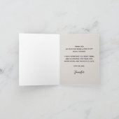 Elegante Parels en Prosecco Bruidsdouche Bedankkaart (Binnen)