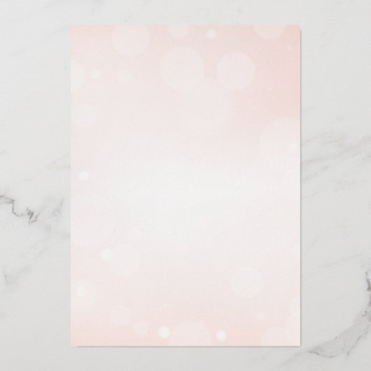 Elegante Parels en Prosecco Bruidsdouche Folie Uitnodiging (Achterkant)