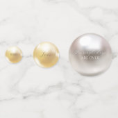 Elegante parels en prosecco bruidsfeest  confetti (Voorkanten)