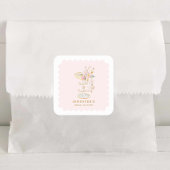 Elegante Parels en Prosecco Bruidsfeest Sticker