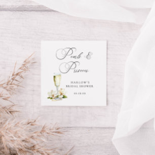Elegante Parels en Prosecco Bruidsfeest  Vierkante Sticker