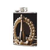 Elegante parels en Prosecco goud en zwart Heupfles (Links)