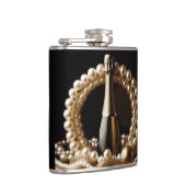 Elegante parels en Prosecco goud en zwart Heupfles (Rechts)