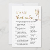Elegante Parels en Prosecco Naam Dat Taart Spel Kaart (Voorkant)