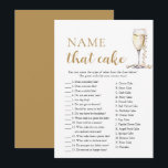 Elegante Parels en Prosecco Naam Dat Taart Spel Kaart<br><div class="desc">De "Elegant Pearls and Prosecco Name That Cake Game" is een prachtige aanvulling op elk vrijgezellenfeest. Gasten proberen de namen van verschillende soorten taarten te raden, waardoor een leuk en interactief element aan de viering wordt toegevoegd. Het is een charmante manier om iedereen samen te brengen en blijvende herinneringen te...</div>