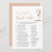 Elegante Parels en Prosecco Naam Dat Taart Spel Kaart (Voorkant / Achterkant)