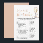 Elegante Parels en Prosecco Naam Dat Taart Spel Kaart<br><div class="desc">De "Elegant Pearls and Prosecco Name That Cake Game" is een prachtige aanvulling op elk vrijgezellenfeest. Gasten proberen de namen van verschillende soorten taarten te raden, waardoor een leuk en interactief element aan de viering wordt toegevoegd. Het is een charmante manier om iedereen samen te brengen en blijvende herinneringen te...</div>