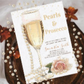 Elegante Parels en Prosecco party Vrijgezellenfees Kaart
