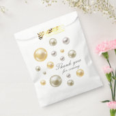 Elegante parels en prosecco vrijgezellenfeest bedankzakje (Gezegeld)