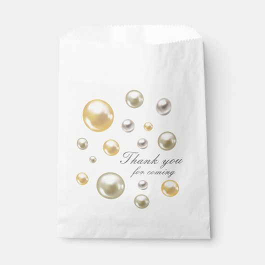 Elegante parels en prosecco vrijgezellenfeest bedankzakje (Voorkant)