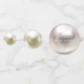 Elegante parels en prosecco vrijgezellenfeest confetti (Achterkanten)