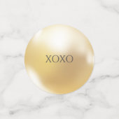 Elegante parels en prosecco vrijgezellenfeest confetti (Kleine voorkant)