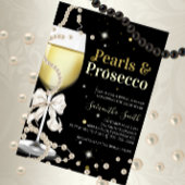 Elegante Parels en Prosecco Vrijgezellenfeest part Kaart