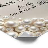 Elegante Parels Hoeveel Kussen Vrijgezellenfeest S Poster (Hoek)