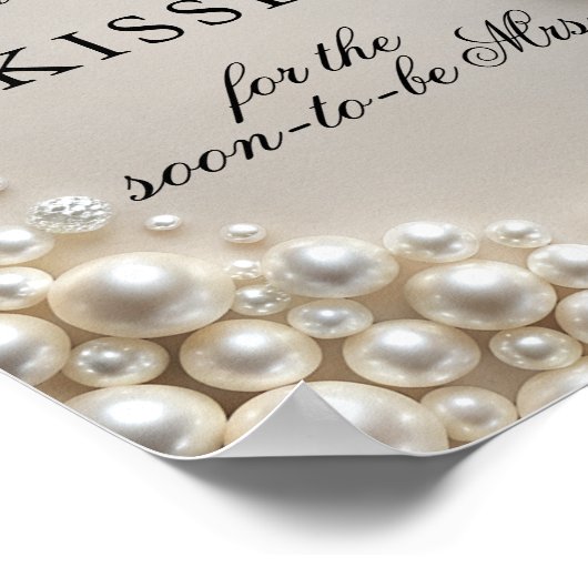 Elegante Parels Hoeveel Kussen Vrijgezellenfeest S Poster (Hoek)