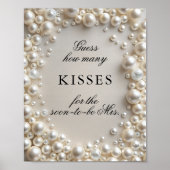 Elegante Parels Hoeveel Kussen Vrijgezellenfeest S Poster (Voorkant)