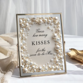 Elegante Parels Hoeveel Kussen Vrijgezellenfeest S Poster