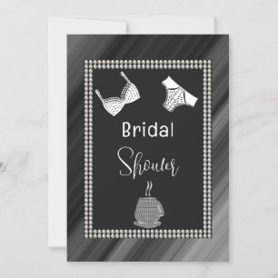 Elegante Parels & Lingerie Uitnodiging voor Bruids