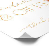 Elegante Parels & Prosecco Bloemen Kaarten en Gesc Poster (Hoek)