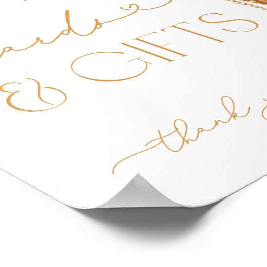 Elegante Parels & Prosecco Bloemen Kaarten en Gesc Poster (Hoek)