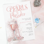 Elegante Parels & Prosecco Boho Blush Roze Zomer Kaart