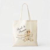 Elegante Parels & Prosecco Bruidscadeau Tote Bag (Voorkant)