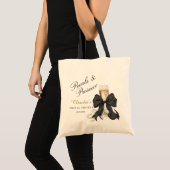 Elegante Parels & Prosecco Bruidsfeest Cadeau Tote Bag (Voorkant (product))