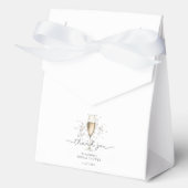 Elegante Parels & Prosecco Bruidsfeest Favor Doos Bedankdoosjes (Voorkant)