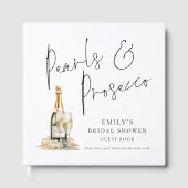 Elegante Parels Prosecco Bruidsjonker Gastengasten Gastenboek (Voorkant)