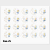 Elegante Parels & Prosecco Bruiloftsfeest Sticker (Vel)