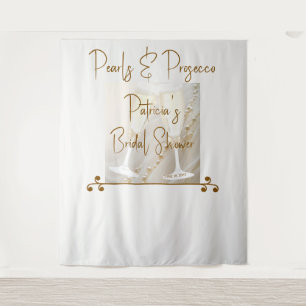 Elegante parels & Prosecco Vrijgezellenfeest Achte Wandkleed