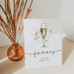 Elegante parels & Prosecco Vrijgezellenfeest Favor Reclamebord Met Voetstuk<br><div class="desc">Elegante parels & Prosecco Vrijgezellenfeest gunsten voetstuk teken</div>