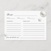 Elegante Parels & Prosecco Vrijgezellenfeest Recep Informatiekaartje (Achterkant)