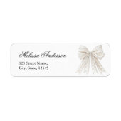 Elegante Parels Strik Bruidsdouche Retour Etiket (Voorkant)