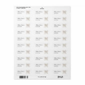 Elegante Parels Strik Bruidsdouche Retour Etiket (Full Sheet)