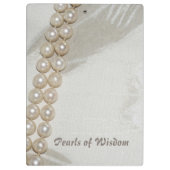 Elegante parels van het Wisdom Stijlvol Klembord (Achterkant)