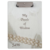 Elegante parels van het Wisdom Stijlvol Klembord (Voorkant)