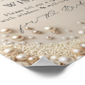 Elegante Parels van Wijsheid Vrijgezellenfeest Poster (Hoek)