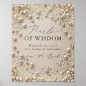 Elegante Parels van Wijsheid Vrijgezellenfeest Poster (Voorkant)