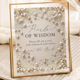 Elegante Parels van Wijsheid Vrijgezellenfeest Poster