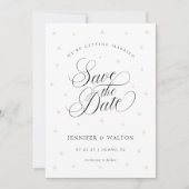 Elegante Parels Wedding Save the Date Kaart (Voorkant)