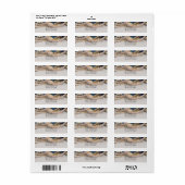 Elegante Parels & Zee Schelpen Strand Bruiloft Etiket (Full Sheet)
