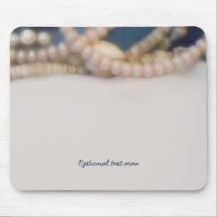 Elegante parels & Zee Schelpen Strand Persoonlijk Muismat