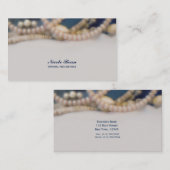 Elegante parels & zeeschelpen Beachy Chic Visitekaartje (Voorkant / Achterkant)