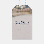 Elegante parels & zeeschelpen Tropische strand bru Cadeaulabel (Achterkant)