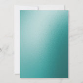 Elegante Pareltjes & Bow Blauwgroen Verjaardag Kaart (Achterkant)