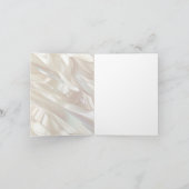 Elegante parelwitte abstracte schelp bedankkaart (Binnen)